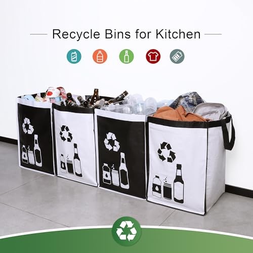 REFARICO Recycle Waste Bag for Kitchen Home- Indoor Small-2 Pack, Black