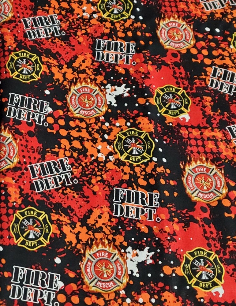 Washable Handmade Fabric Face Mask filter pocket FIREMAN FIRE DEPARTMENT