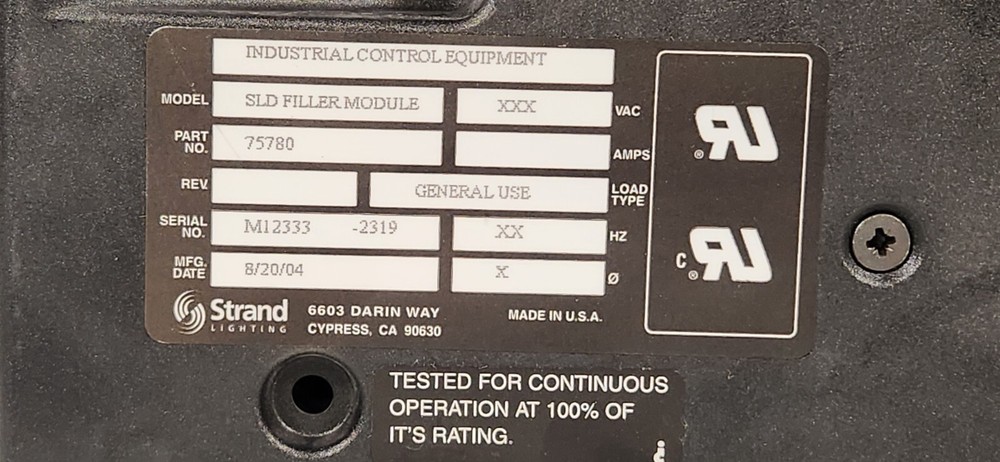 Strand SLD Filler Module (Empty Spacer Air Flow Module)