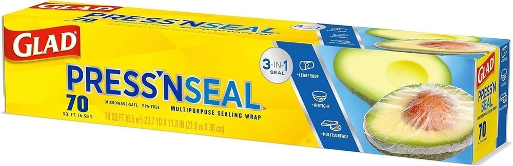 Glad Press'n Seal Plastic Food Wrap - 70 Square Foot Roll