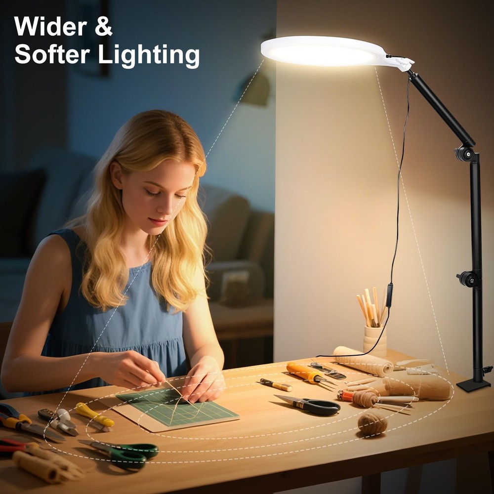 Ring Light for Streaming, 10'' Full Screen LED Ring Light for Desk ... Fast Ship