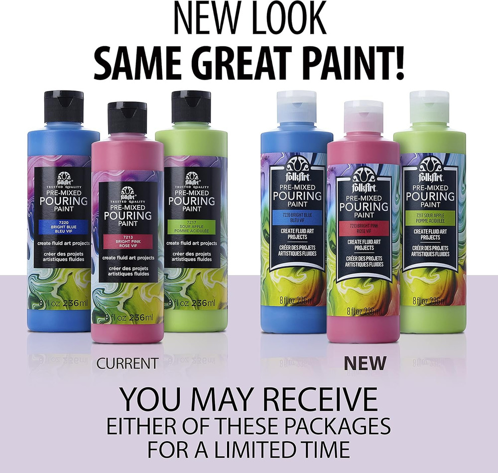 Pre-Mixed Acrylic Pouring Paint, 8 Oz, Aqua