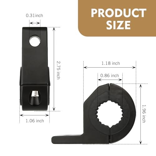 2 PCS Motorcycle Spotlight Bracket, Motorcycle Horizontal Light Mount Clamp