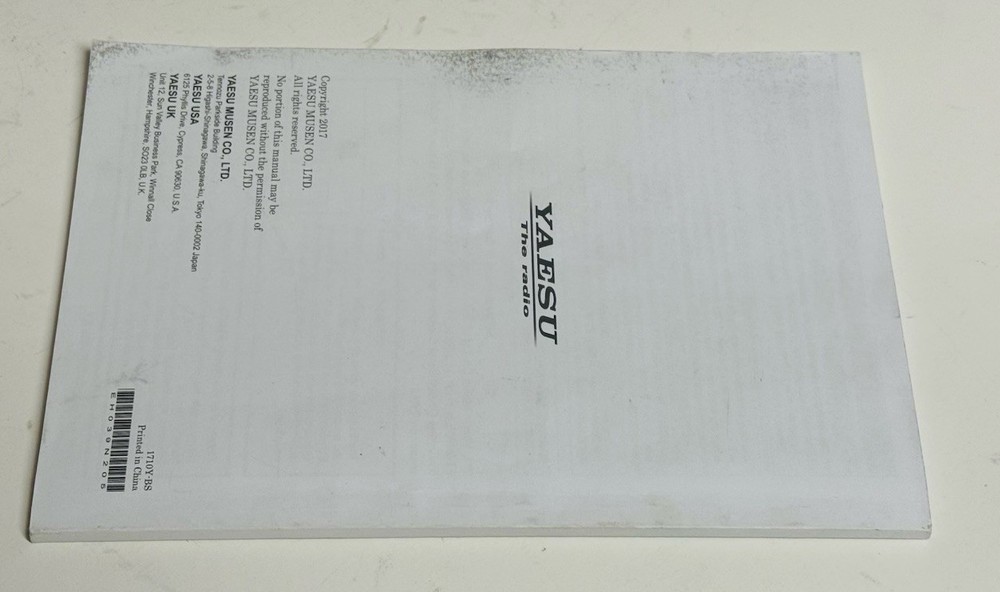 Yaesu FT-2980R/E Operating Manual