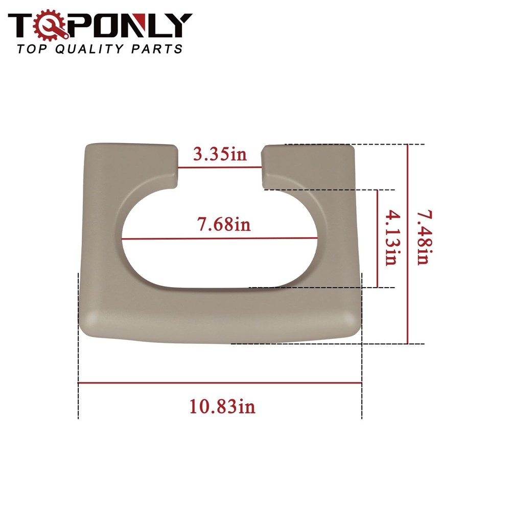Center Console Cup Holder Replacement Pad Compatible with 04-14 F150, Tan
