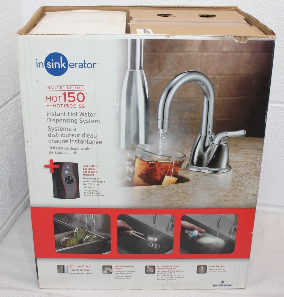 InSinkErator Invite HOT150 Instant Hot Water Dispenser System H-HOT150C-SS
