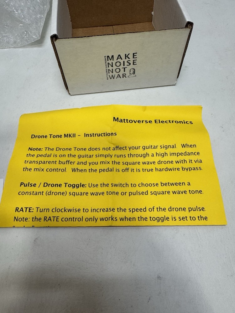 Mattoverse Electronics Drone Tone MKII (2017) White Version With Original Box