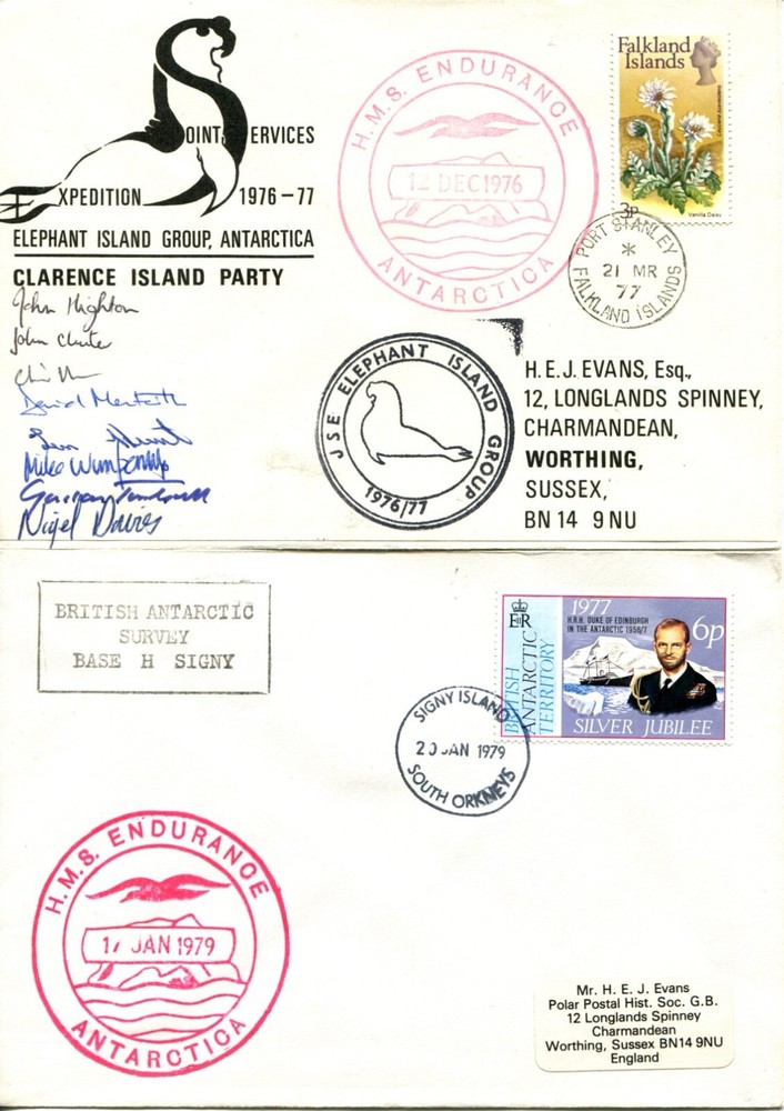 BRITISH ANTARCTIC TERRITORY COVERS (10) SEVERAL SIGNED