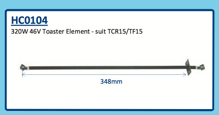 320W 46V TOASTER ELEMENT TCR15 TF15 HC0104