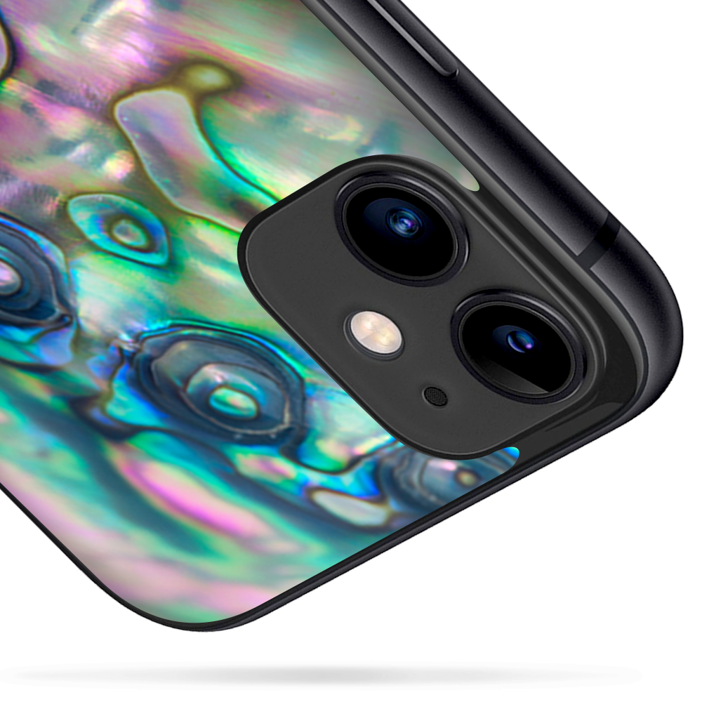 Skins Decal Wrap for Apple iPhone 11 - Abalone shell pink green blue opal