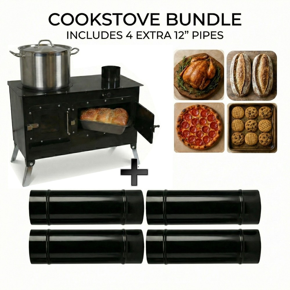 Bundle: Trailblazer" Cookstove + 4 Extra Straight Pipes