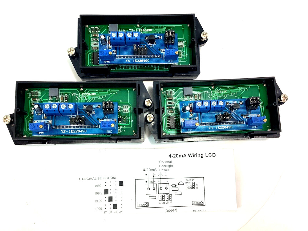 3 of PROCESS METER 4-20MA LCD Panel Meters Red LCD Display Panel Mount