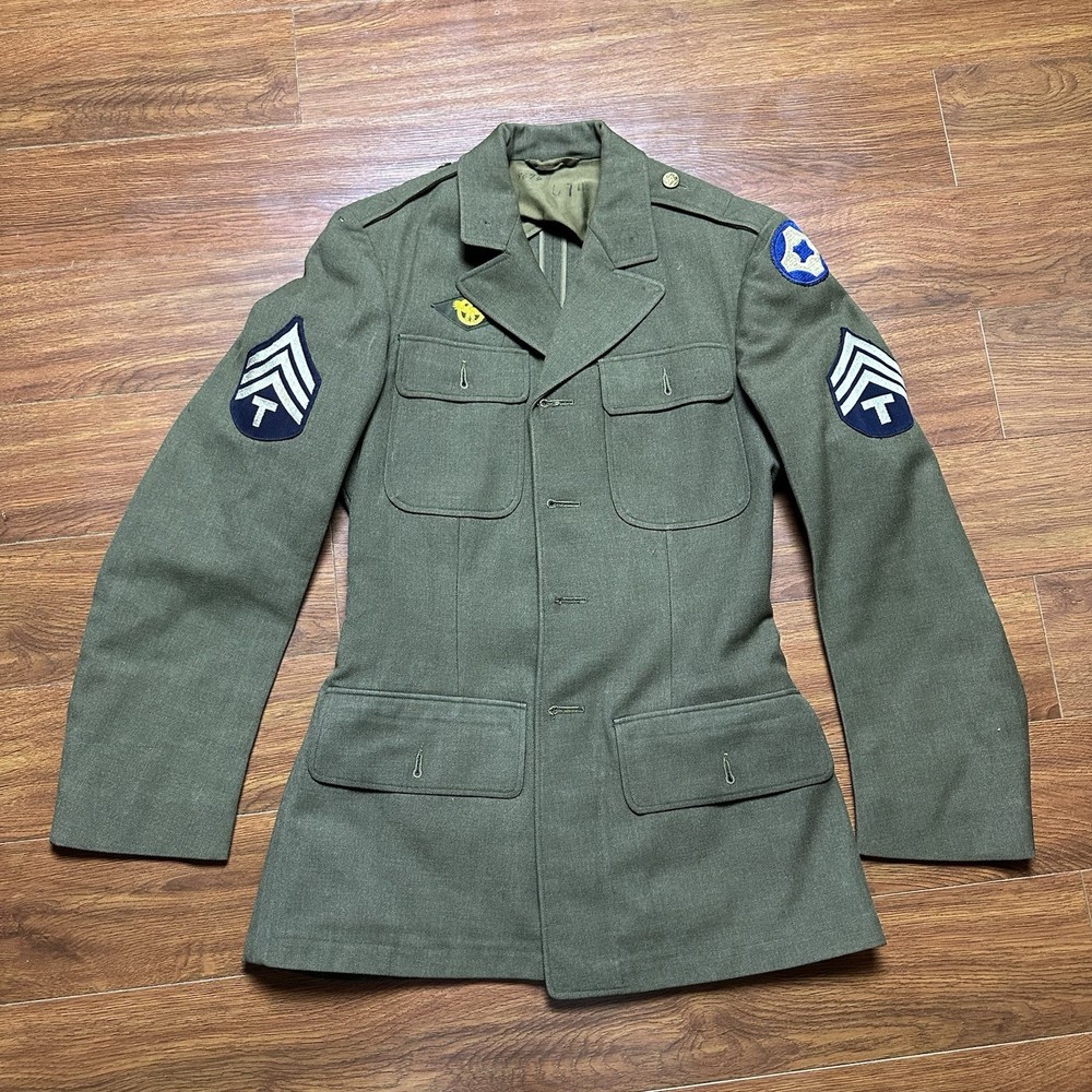 WWII U.S. Army 4th Service Jacket Goodall Co Technical Sergeant Flap Pocket