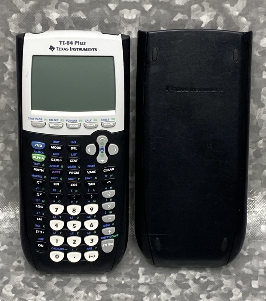 Texas Instruments TI-84 Plus Graphing Calculator with Cover - TESTED