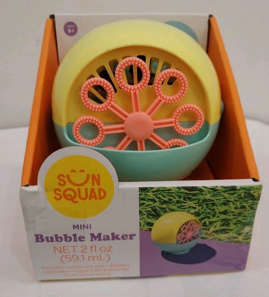 Sun Squad Mini Bubble Maker Fun Bubble Toy NEW Ages 3+