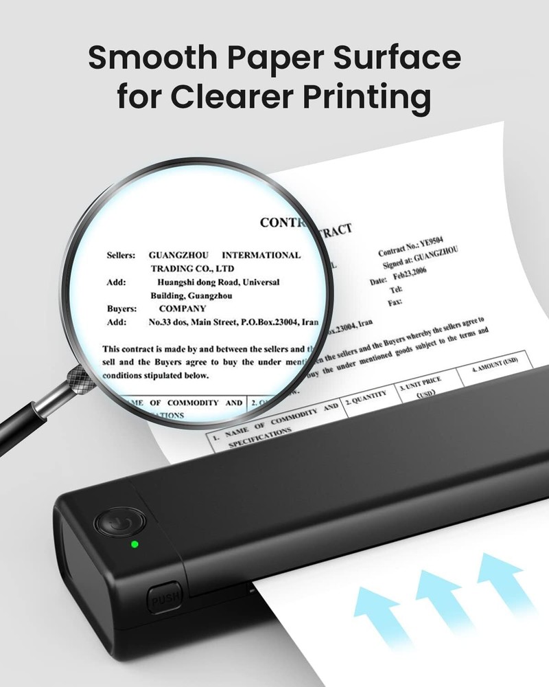 200PCS Thermal Paper A4 Foldable for Portable Printer For Phomemo M08F MT800