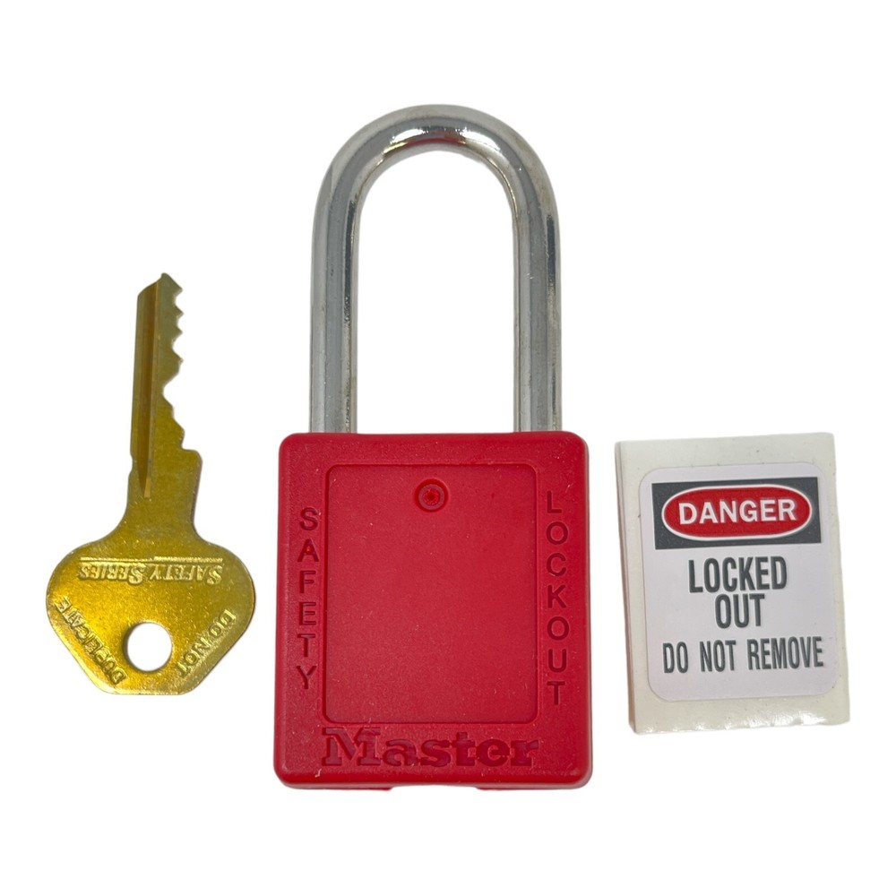 MasterLock 410KARED Lockout Padlock NEW/UNUSED SURPLUS QTY 3pcs