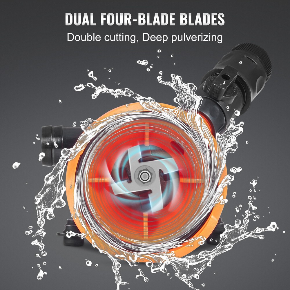 VEVOR 12V RV Portable Macerator Pump 12 GMP Quick Release RV Waste Sewage Pump