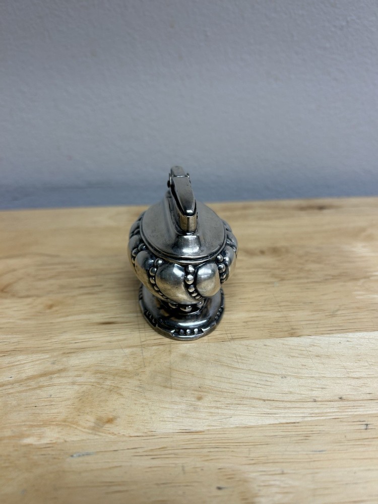 Vintage Ronson Crown Silver Plated Table Cigarette Lighter