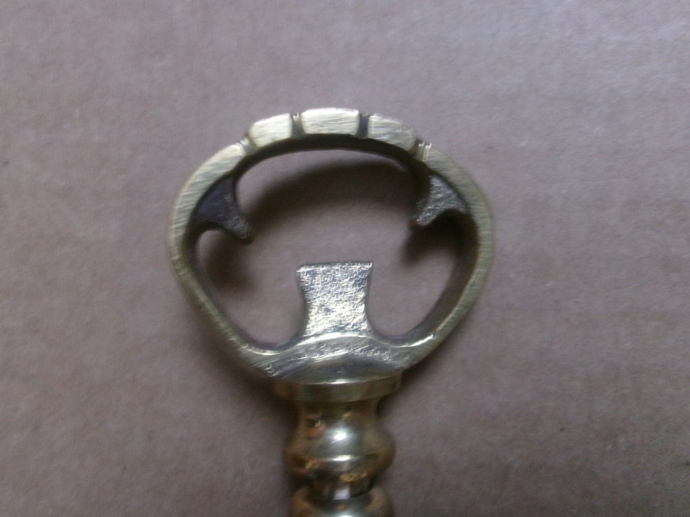 Beautiful Brass Skeleton Key Corkscrew