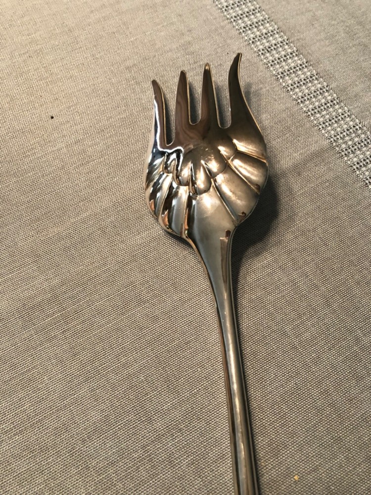 Royal Limited Silverplate Serving Fork With Gold Accent