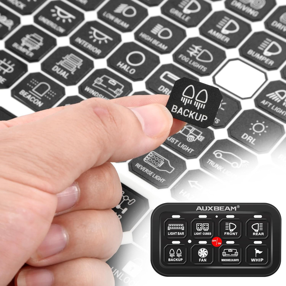 160PCS Switch Panel Sticker for 6/8 Gang Switch Panel Light Switch Labels Decals