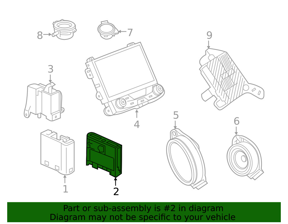 Genuine GM Human Machine Interface Control Module Bypass Module 84307902