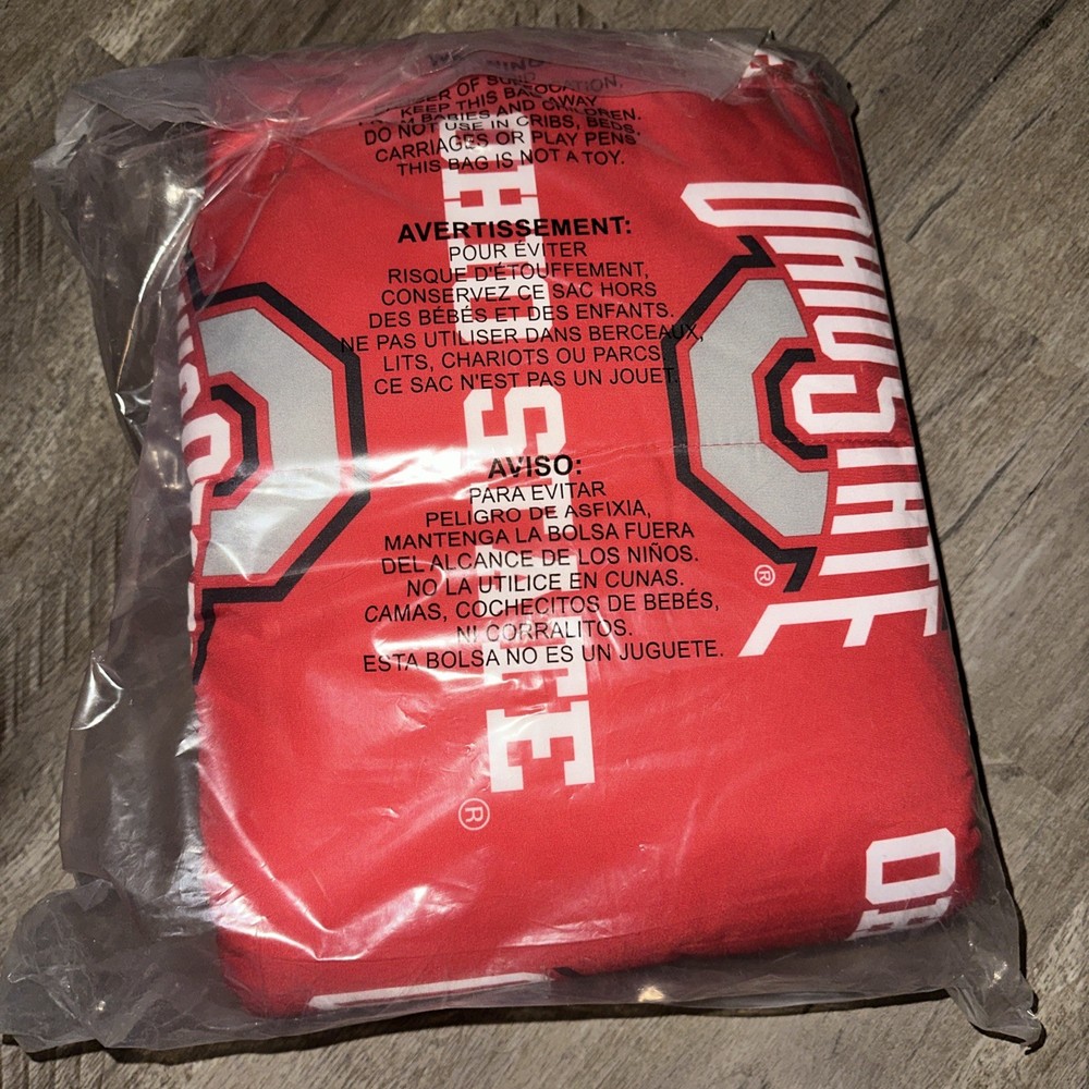 7pc Ohio State Buckeyes Full-Size Comforter Sheet Officially Licensed NWT