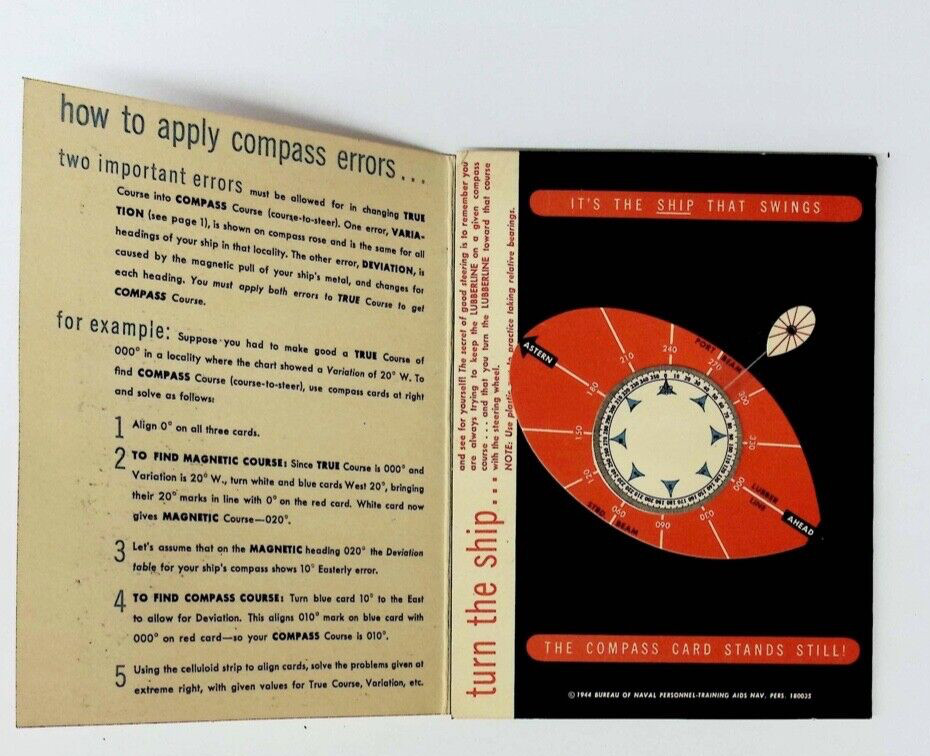 1944 Compass Trainer Navy Target Angles How To Get Them