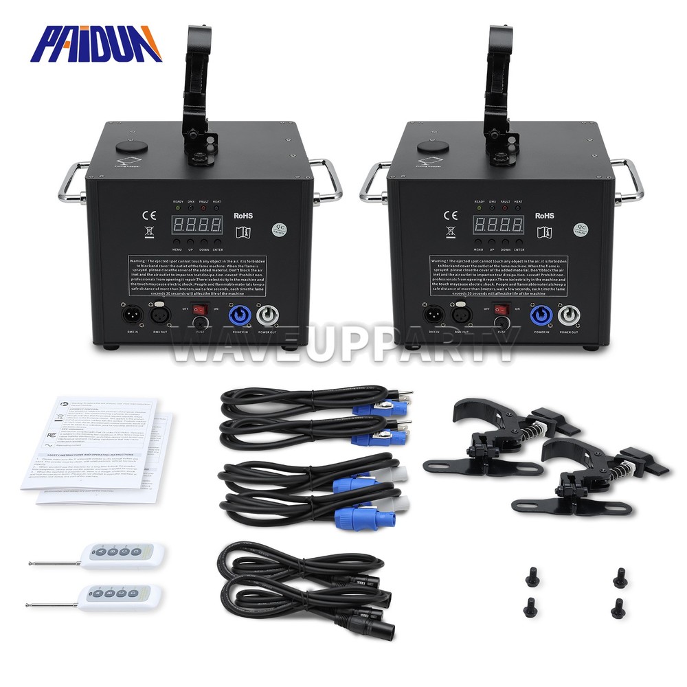 PAIDUN 2PCS 750W Waterfall Firework Effect Cold Spark Machine DMX Remote Control