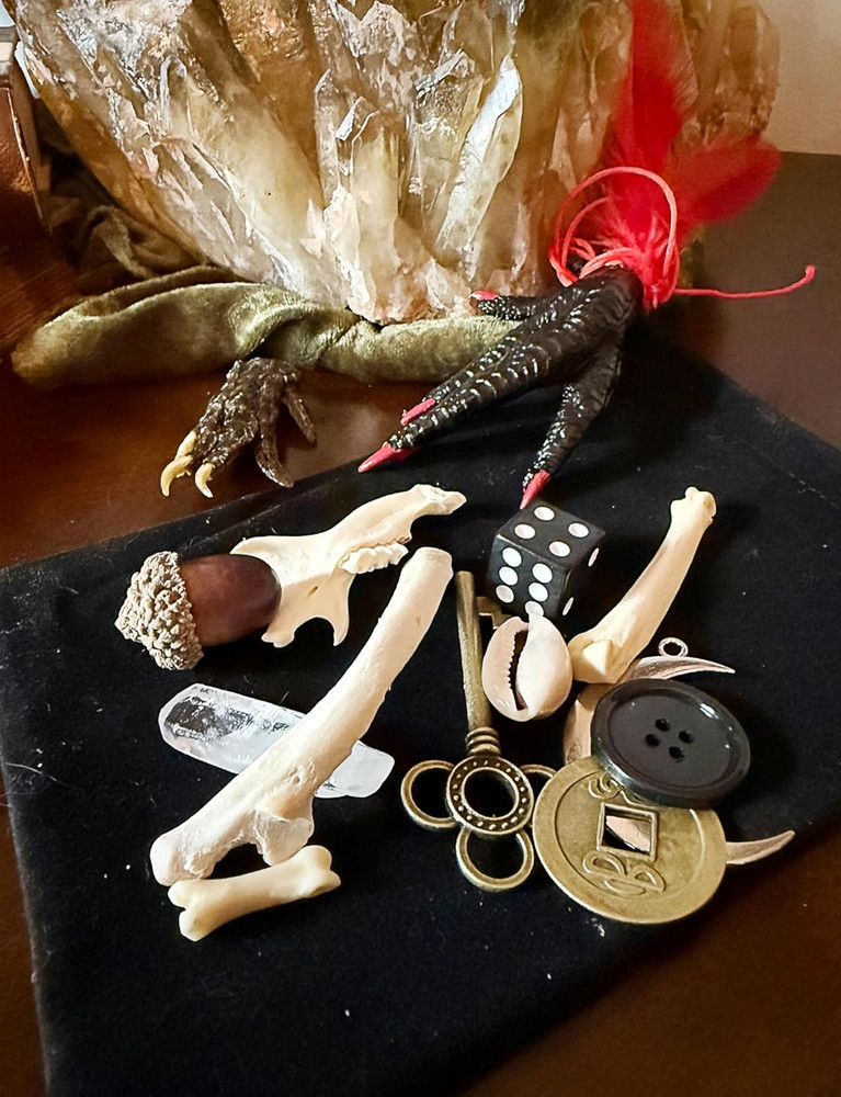 Bone Throwing Divination Kit – Bone Kit – Osteomancy- Divination – Voodoo – Hood