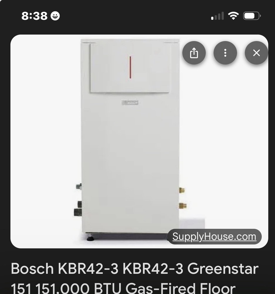 BOSCH BOILER Model  ZWB 42-3 with pump .