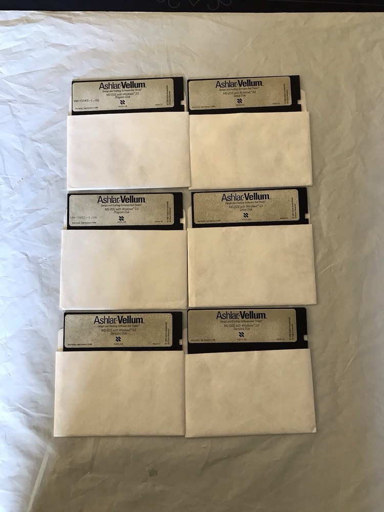 Ashlar Vellum Floppy Diskettes