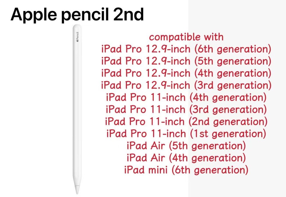 Apple Pencil 2nd Generation for iPad Pro Wireless Charging Enabled US