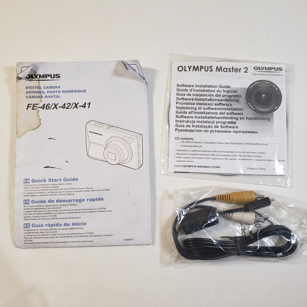 Olympus Master 2 Software Editing & Managing Images Windows Macintosh + AV Cable