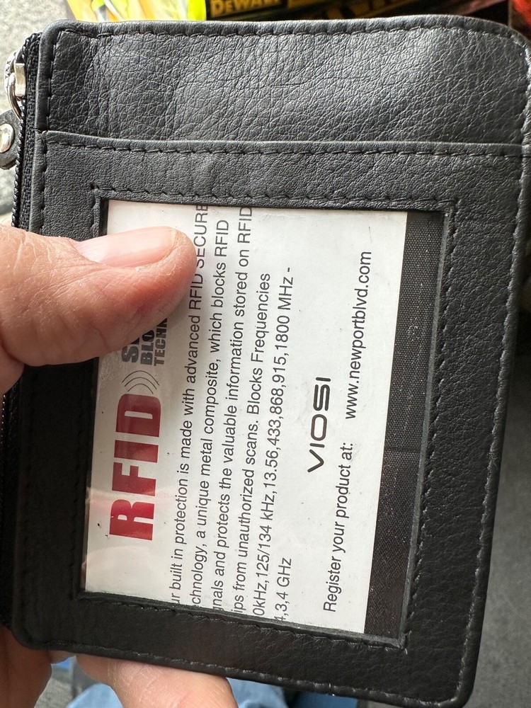 Twin Pocket Wallet RFID Blocking Thin Leather Card Case, One Brown One Black