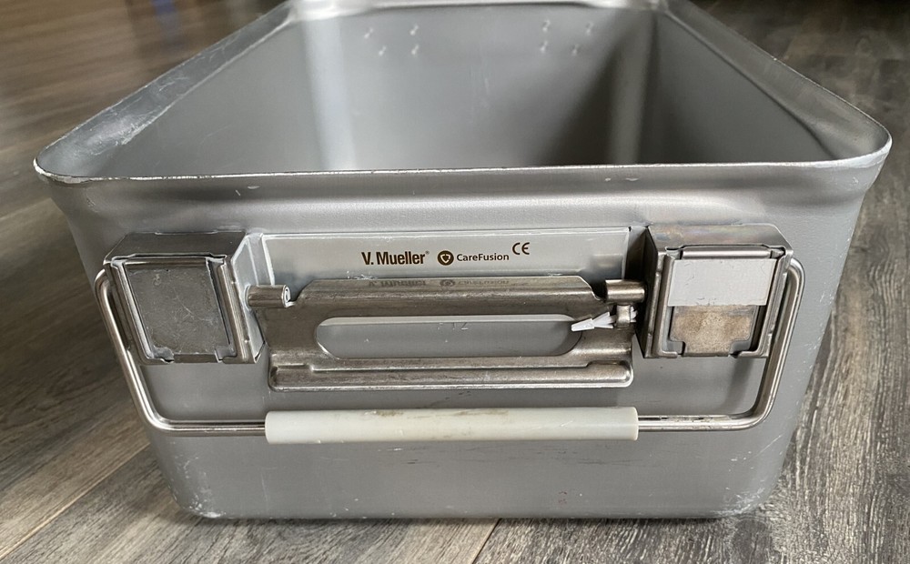 V. Mueller Genesis Sterilization Case / Tray (17.5" x 12" x 7") Includes Basket