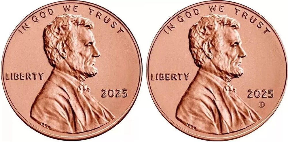 2025 P&D Lincoln Shield Cent Uncirculated US Mint 2 Coin Set