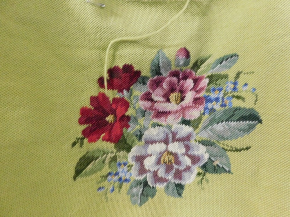 Vintage Bucilla Needlework on Burlap