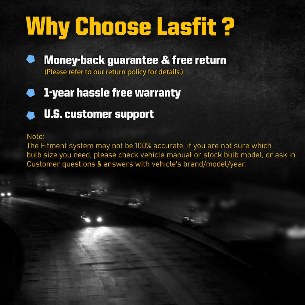 Lasfit 9145 9140 H10 LED Fog Lights Bulbs for Ford F150 2004-2022 Super Bright