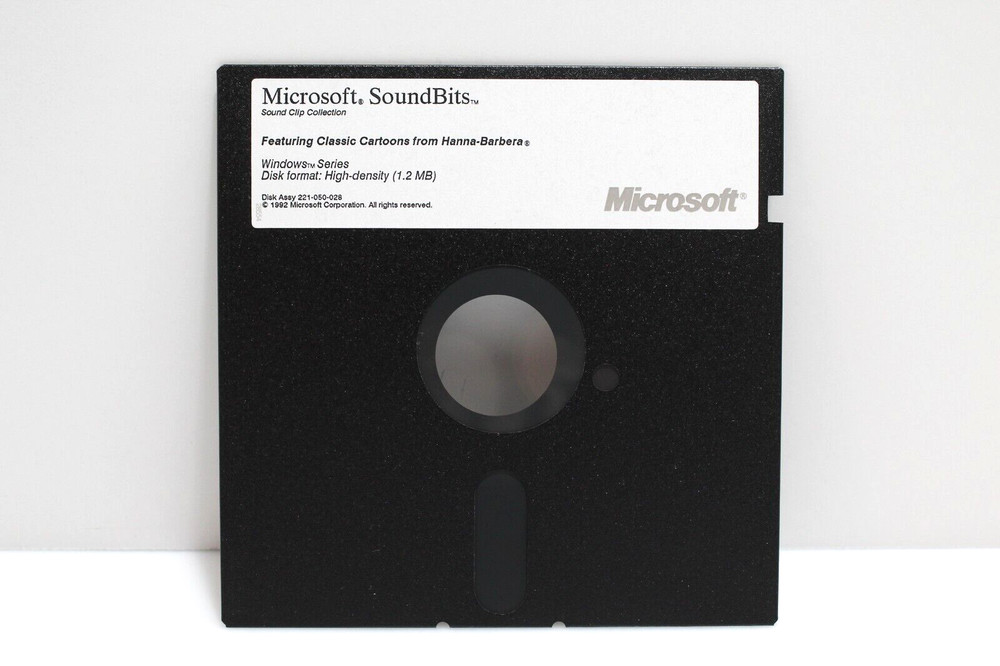 Microsoft SoundBits: Sound Clip Collection 5 1/4" Floppy Disk - Microsoft, 1992