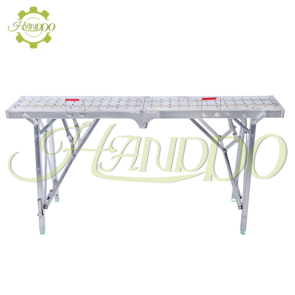 1.6m Scaffolding, Adjustable Height Work Platform Scaffold Tower Ladder Stool