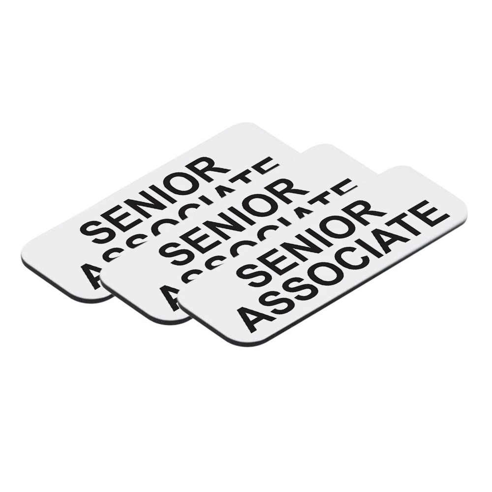 Senior Associate 1 x 3" Name Tag, (3 Pack)
