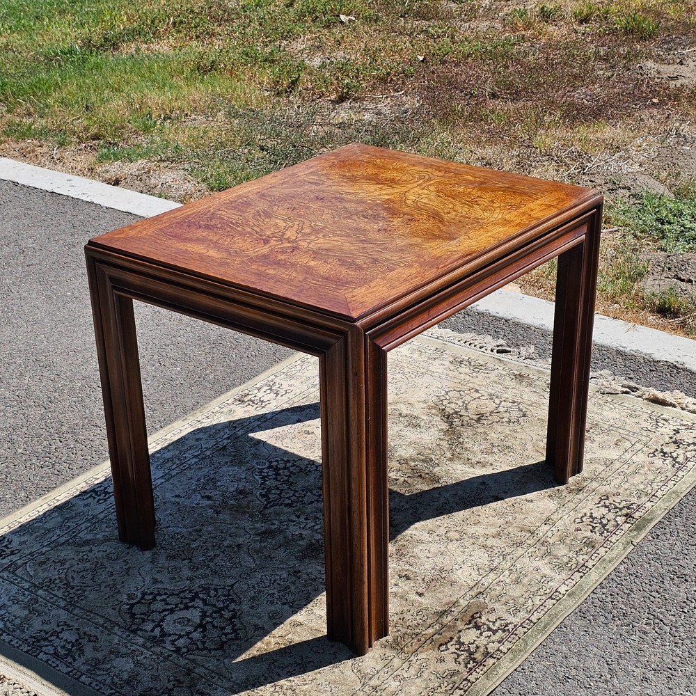 Altavista Lane Burled Walnut Rustic End Side Table 1950's