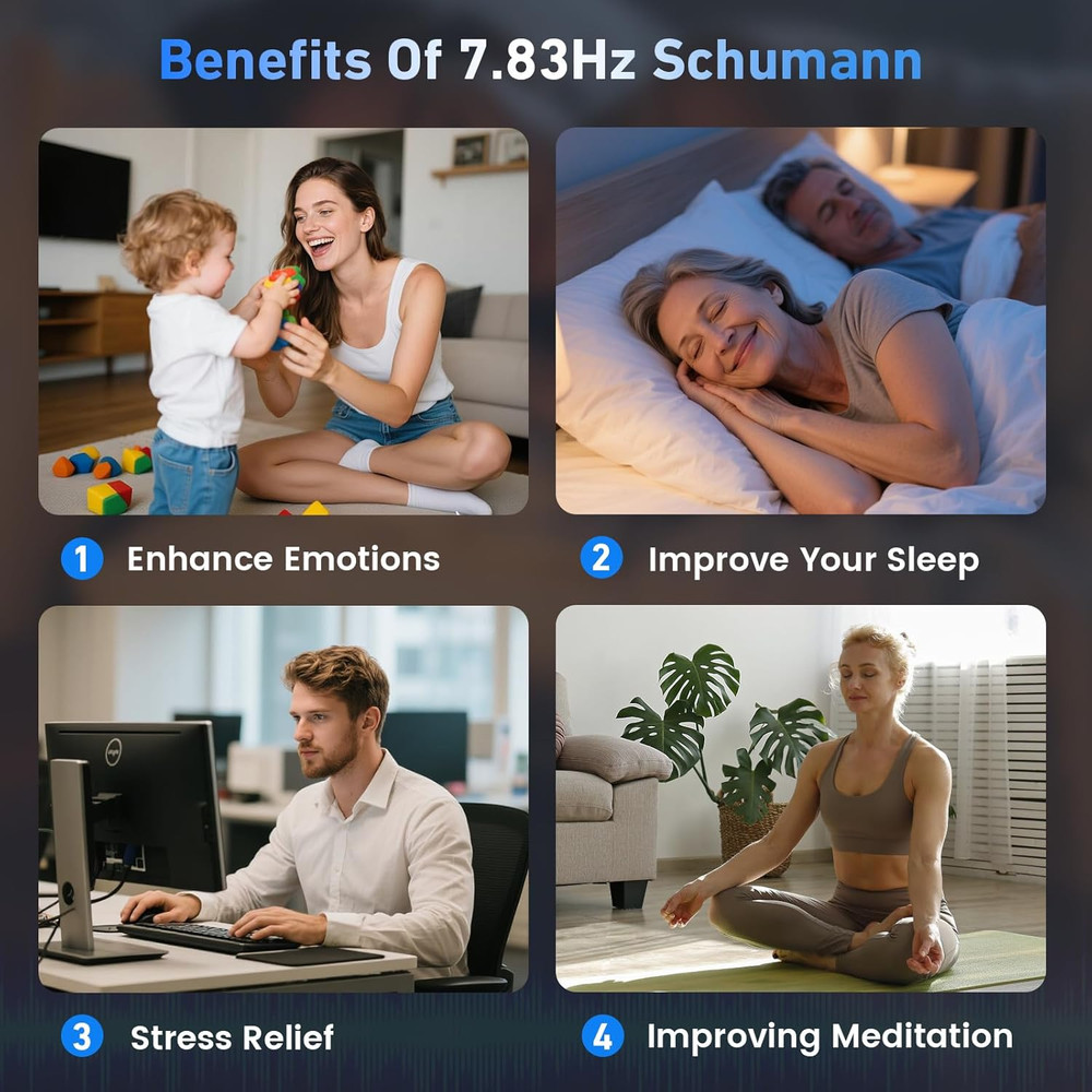 7.83Hz Healing Frequency Generator with Adjustable Range and LCD Display