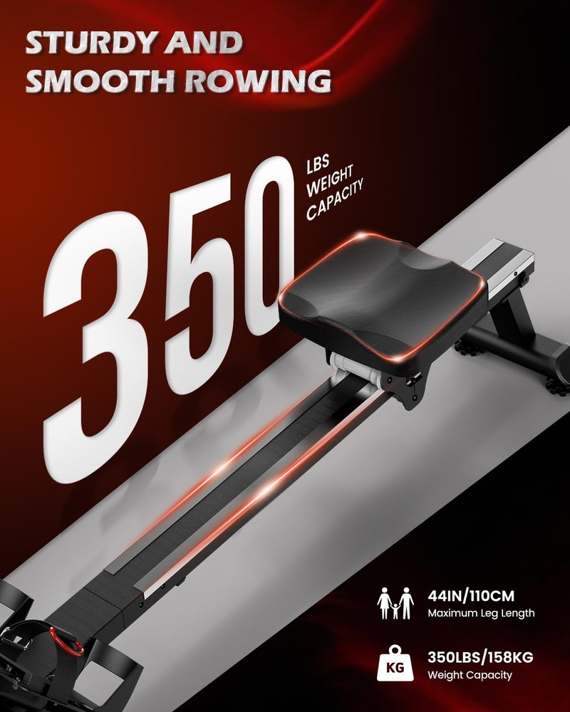 Water Rowing Machine Foldable Rowing Machine for Home,350LB Weight Capacity