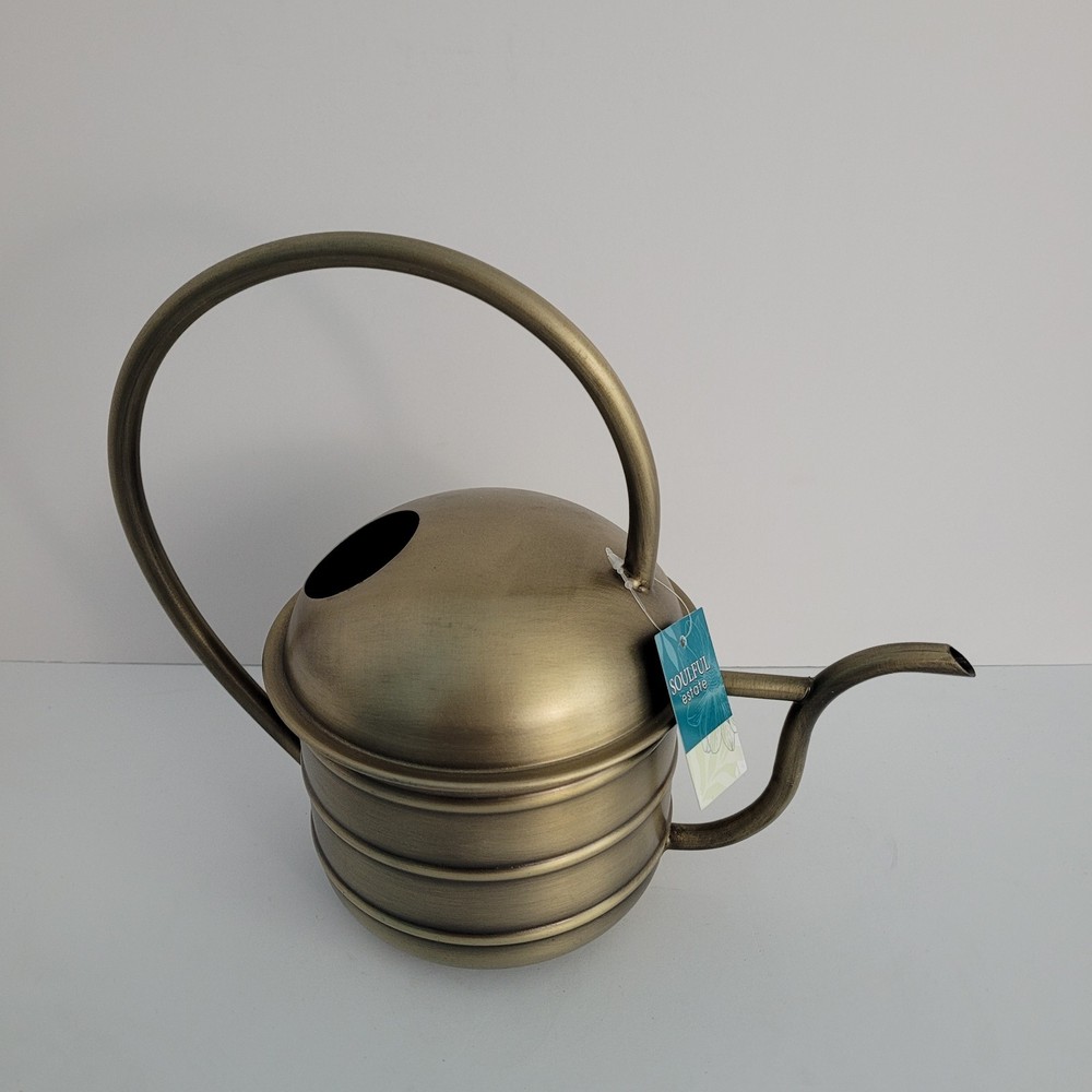 Brass Watering Can 9" H NEW