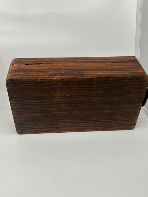 Boho Wooden Handmade Rectangular Tissue Box Hand Tooling With Velvet Lining