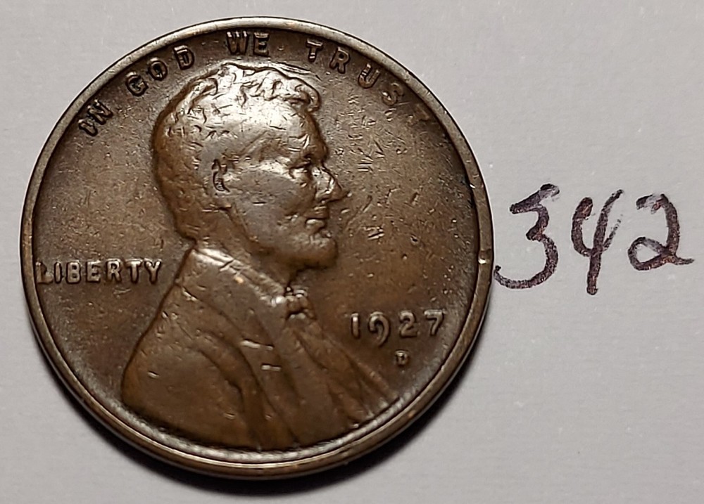 1927-D Lincoln Wheat Cent         #342