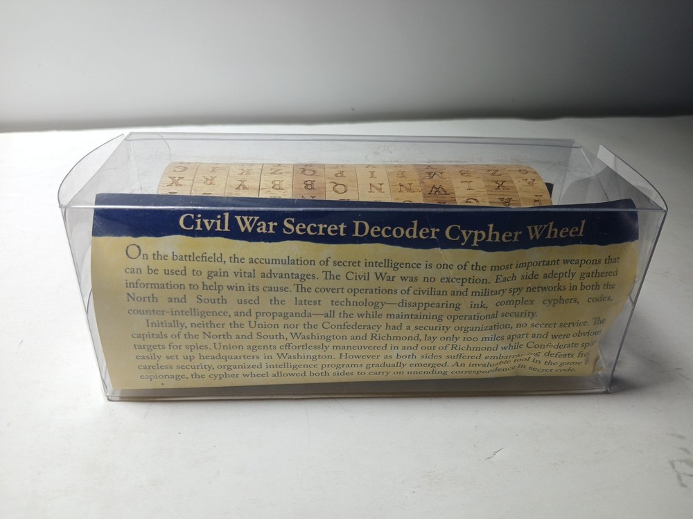 Civil War Secret Decoder Cypher Wheel Ages 5 & Up